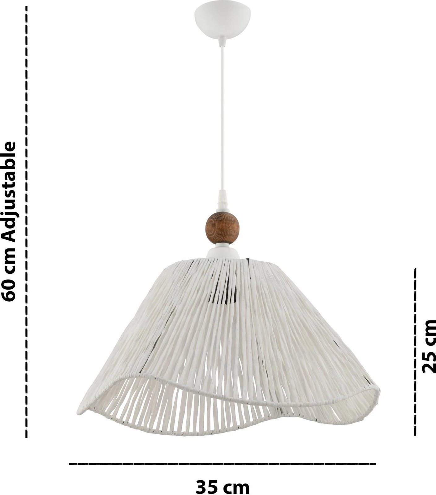 Llambë tavani Opviq, Sukne W, e bardhë dhe kafe