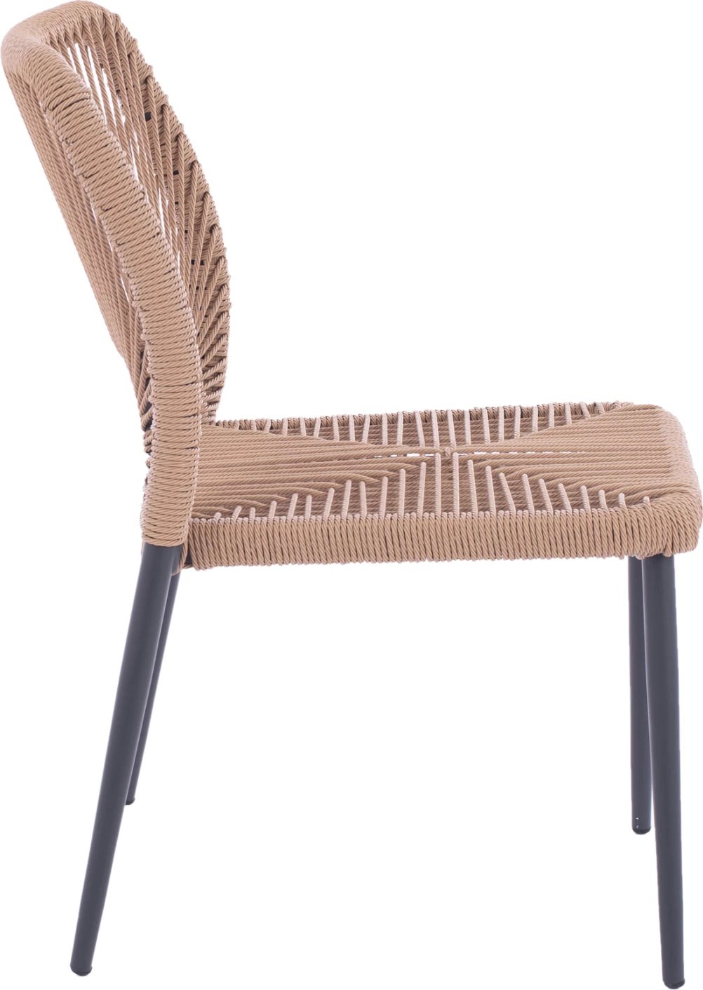 Karrige alumini gri me litar PE bezhë FH5770.02 45x63x82Y cm