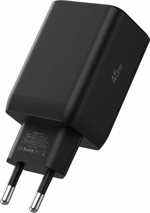 Karikues muri Tech-Protect NC45W-GAN me 2 porta USB-C, 45W, i zi