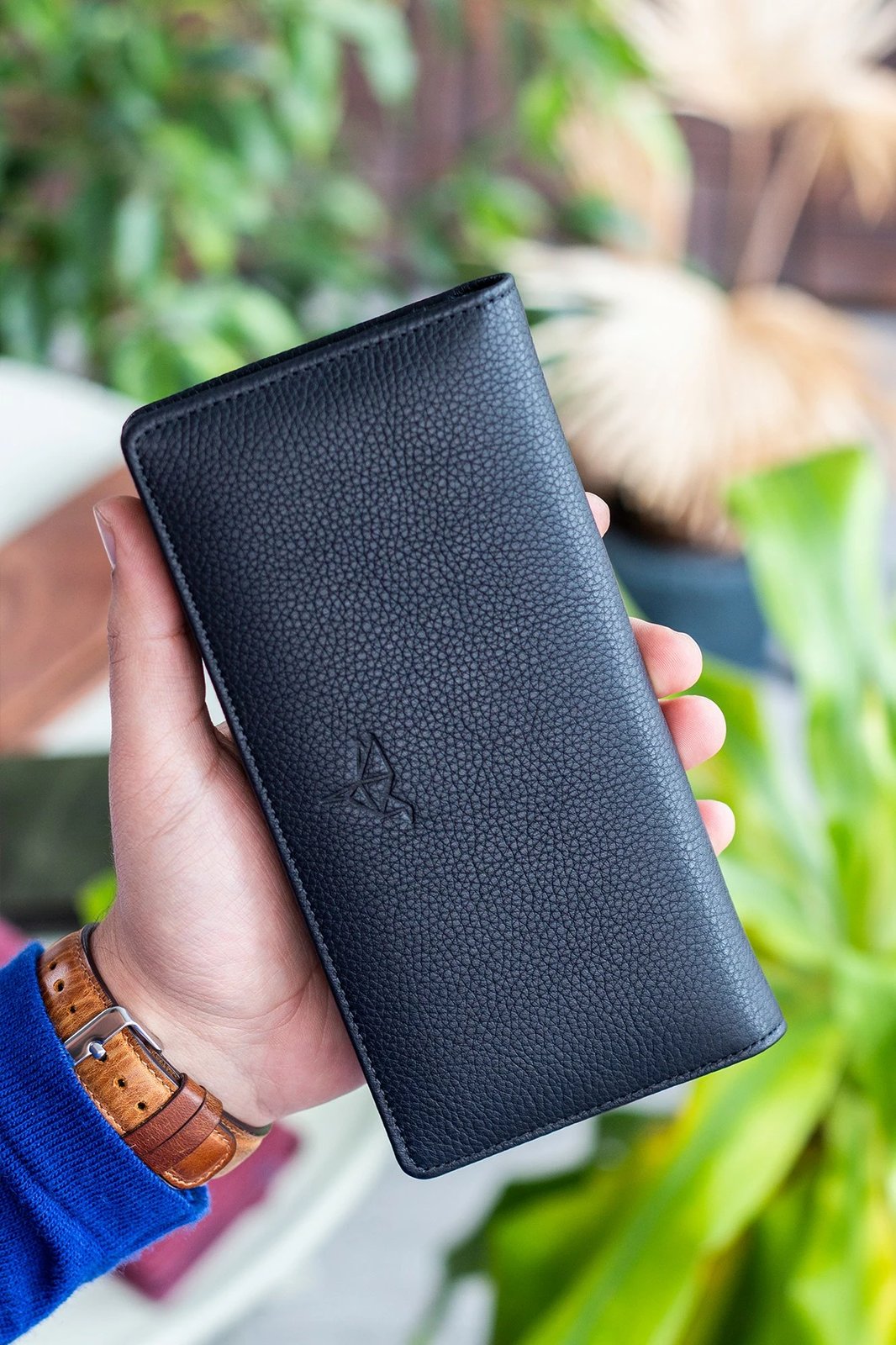 Portofol për burra, lëkurë e zezë, Zoozie Bags, Hamburg