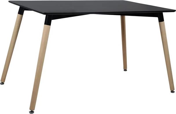 Tavolinë kuzhine, minimaliste, MDF e zezë, këmbë ahu, FH8697.02, 160x90x74,5 cm