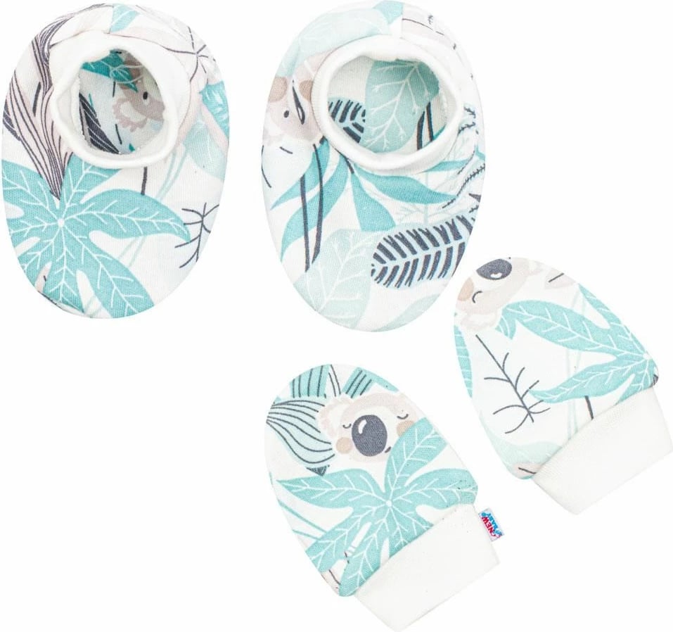 set për bebe me kapuçë dhe doreza, New Baby Lovely, pambuk 100%, madhësi universale, e gjelbër