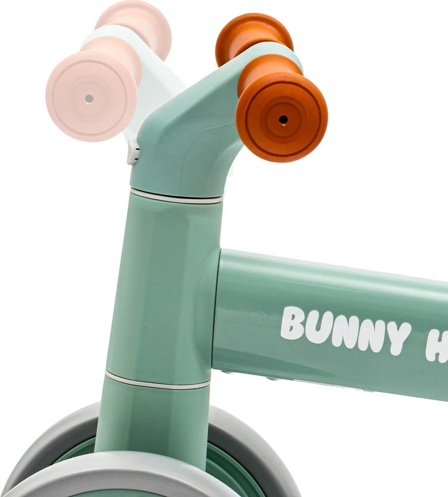 Biçikletë balancuese katër-rrotëshe, BABY MIX, Baby Bunny Hop Ultralight, alumini 1.6 kg, për 12m+, ngarkesë 25 kg, jeshile
