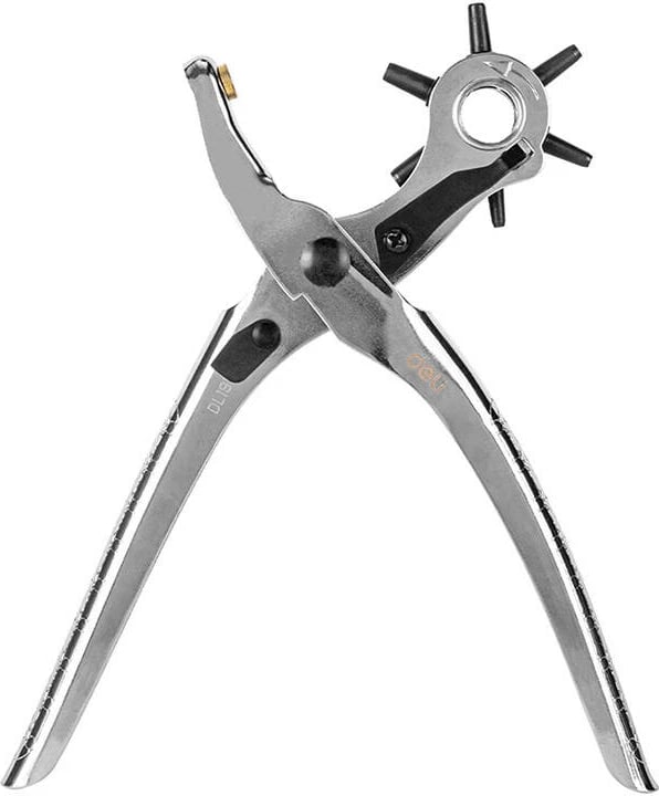 Pinca për shpuarje lëkure Deli Tools EDL1919C, 9", argjendtë