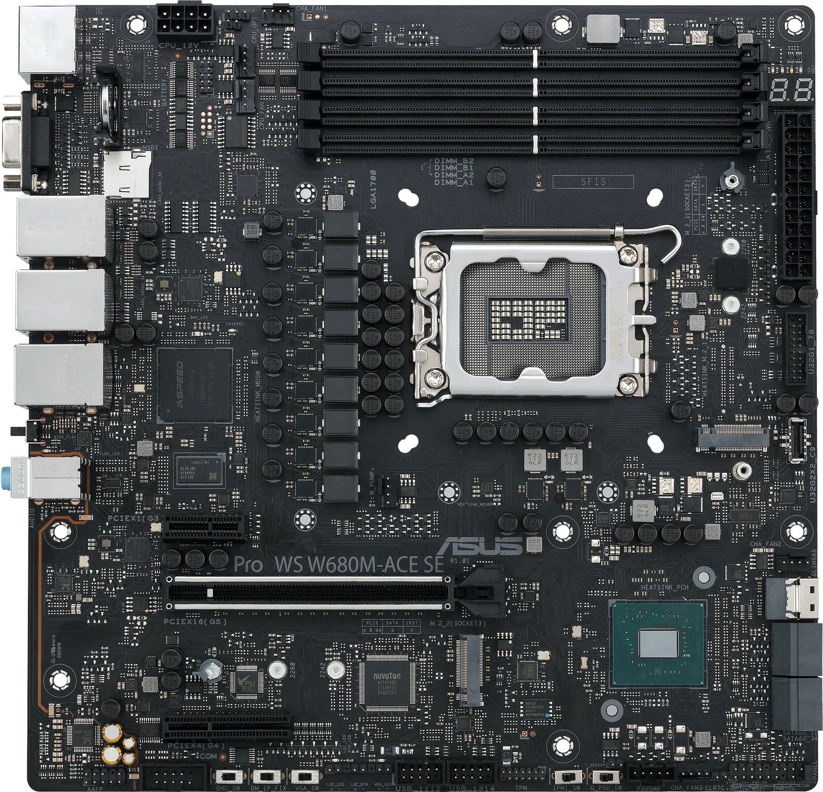 Pllakë amë ASUS PRO WS W680M-ACE SE, Intel, LGA 1700, DDR5-SDRAM, 192 GB
