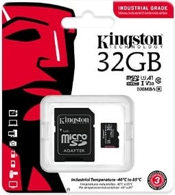 Kartë memorje microSD industriale, Kingston SDCIT2/32GB, 32GB SDHC UHS-I A1 U3 V30, deri 100MB/s leximi 80MB/s shkrimi, me adapter SD Kartë memorje microSD industriale, Kingston SDCIT2/32GB, 32GB SDHC UHS-I A1 U3 V30, deri 100MB/s leximi 80MB/s shkrimi, me adapter SD