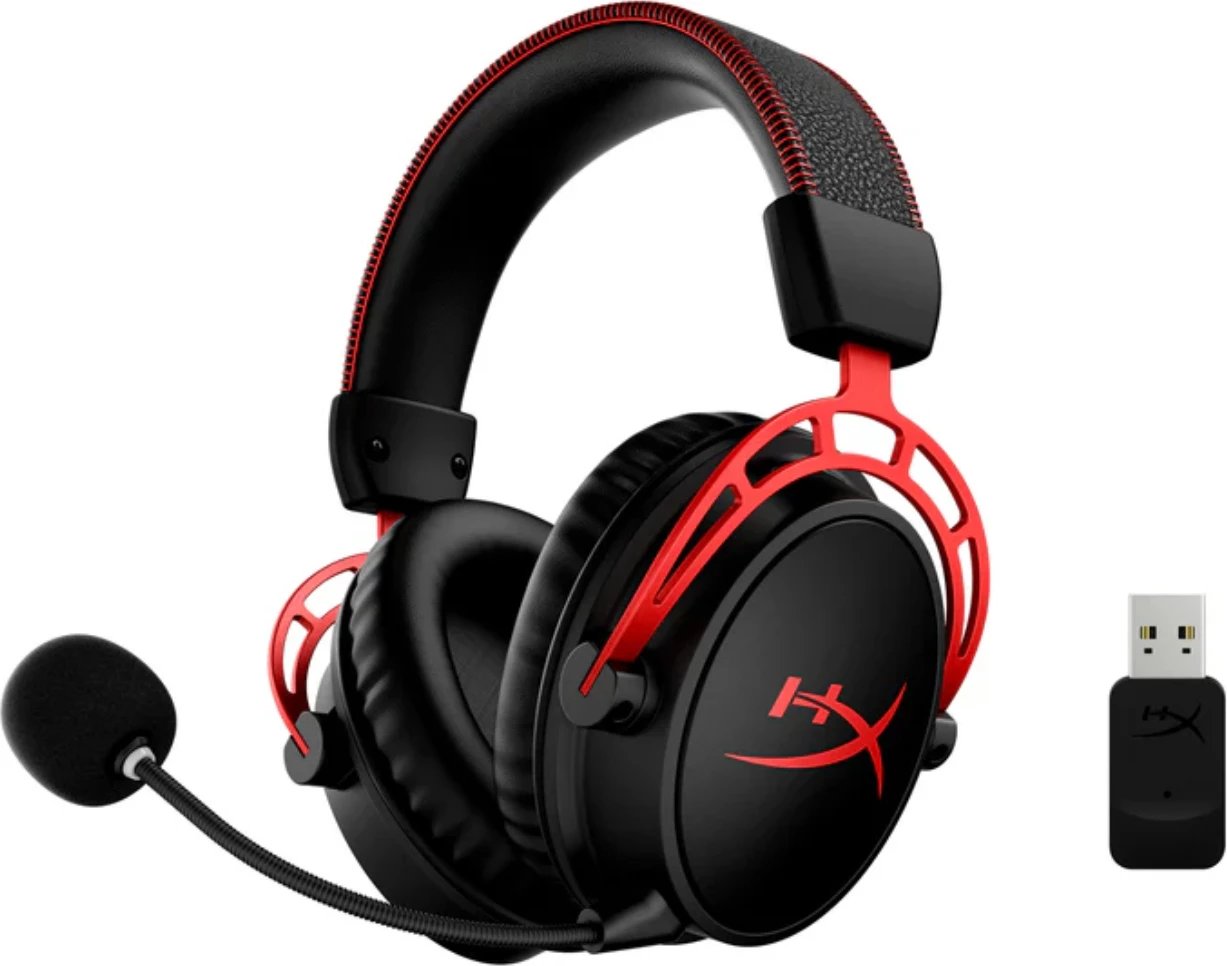 Kufje gaming HyperX Cloud Alpha 4P5D4AA, pa tela, deri 300h bateri, DTS Headphone:X, mikrofon me boom, zi/e kuqe
