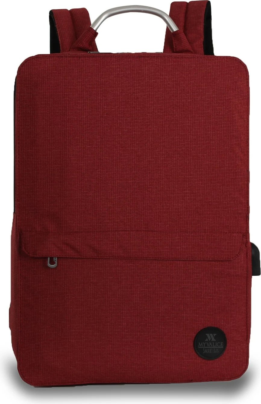 Çantë laptopi Zoozie Bags, ngjyrë e kuqe e errët, 3178