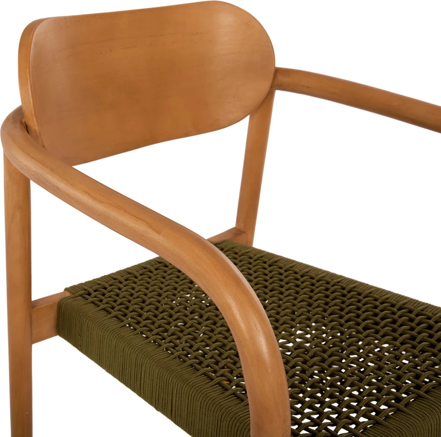 Karrige OSLO FH9636.05 dru teak natyral & litar jeshil 55x54x80Hcm