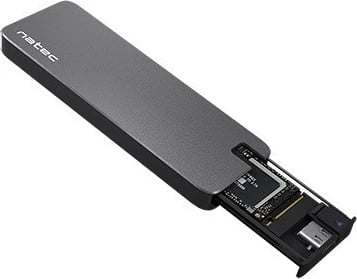 Kasë e jashtme SSD Natec Rhino M.2 NVMe, USB-C 3.1 Gen 2, Gri