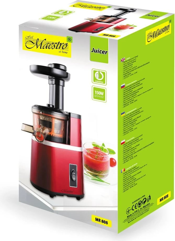 Shtrydhëse frutash Feel-Maestro MR808 Centrifugal, 150 W, e kuqe