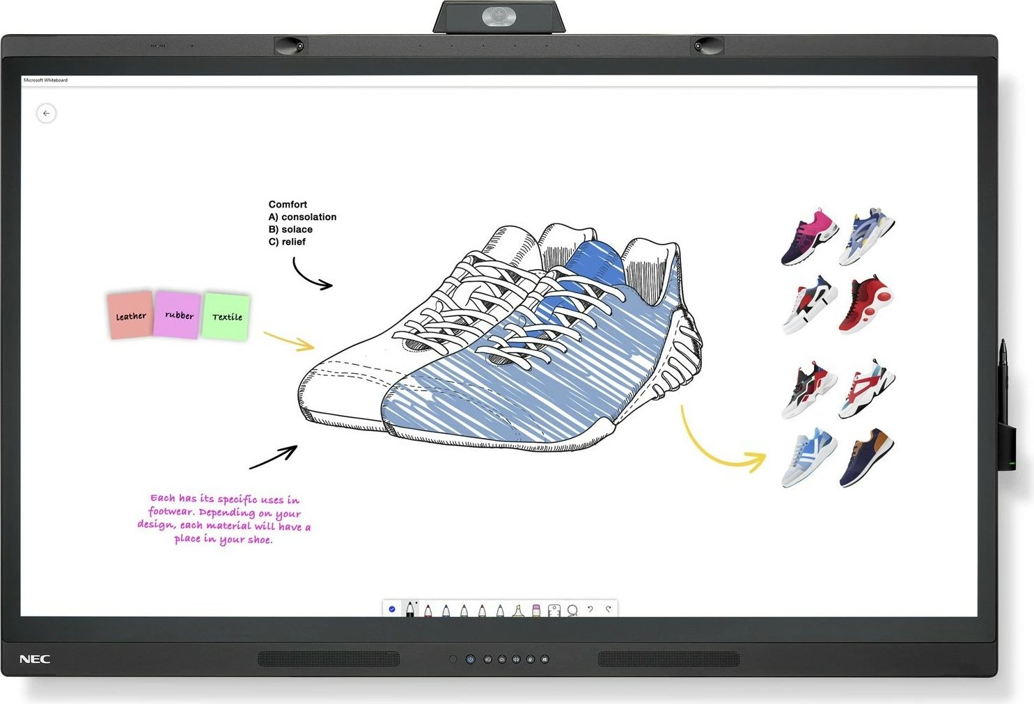 Ekran i madh me prekje SHARP NEC WD551 55 inç, 4K Ultra HD, 1.073 miliardë ngjyra, Ethernet, HDMI, i zi