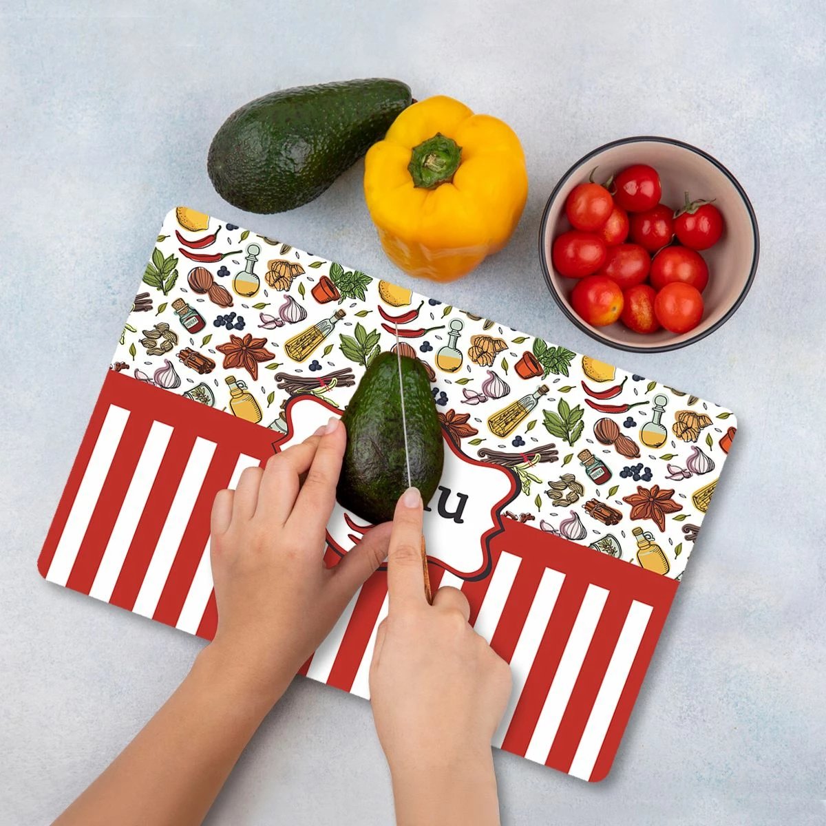 Dërrasë prerëse Hermia, qelq i temperuar, shumëngjyrëshe, Ckt84 - 3040, 30x40cm