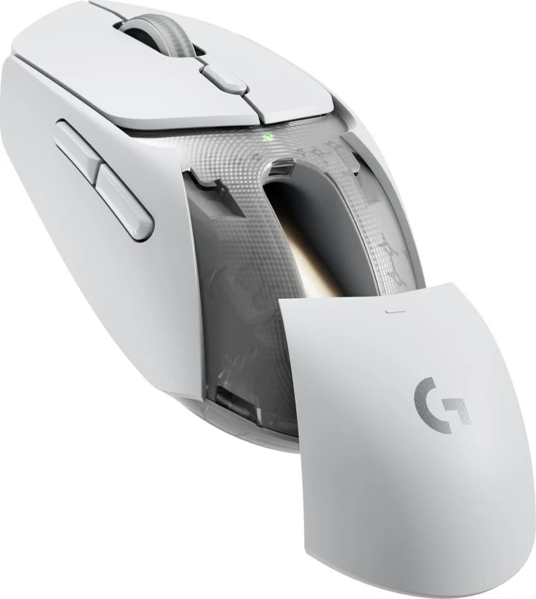 Maus gaming Logitech G 910-007207, wireless + Bluetooth, optik, 2560 DPI, i bardhë