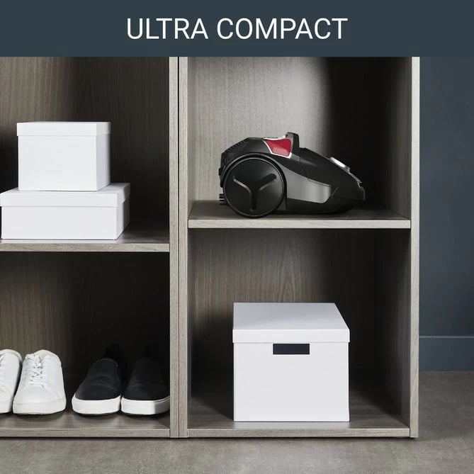 Fshesë me korrent Rowenta RO 3955 Compact Power, qese pluhuri, 6.2m kabllo, e zezë/kuqe