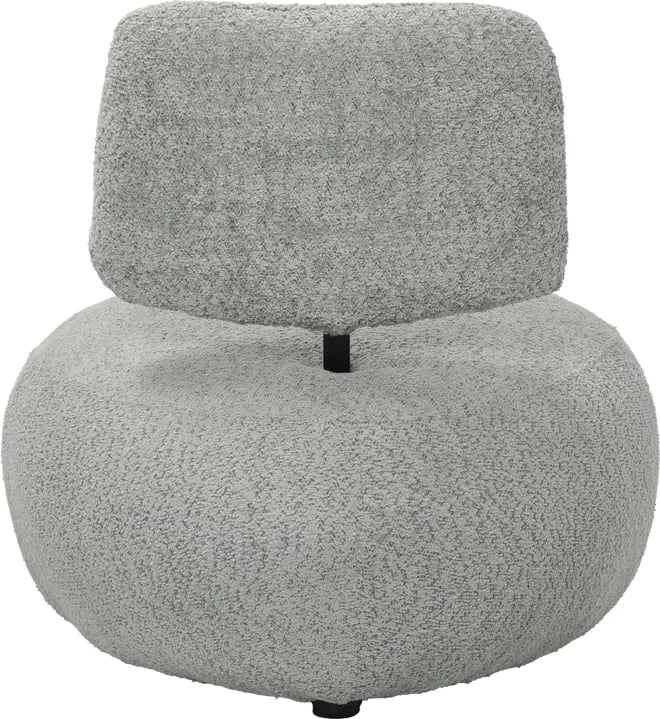 Karrige Stonie, stof bouclé, ngjyrë e gjelbër, 67x73x67cm