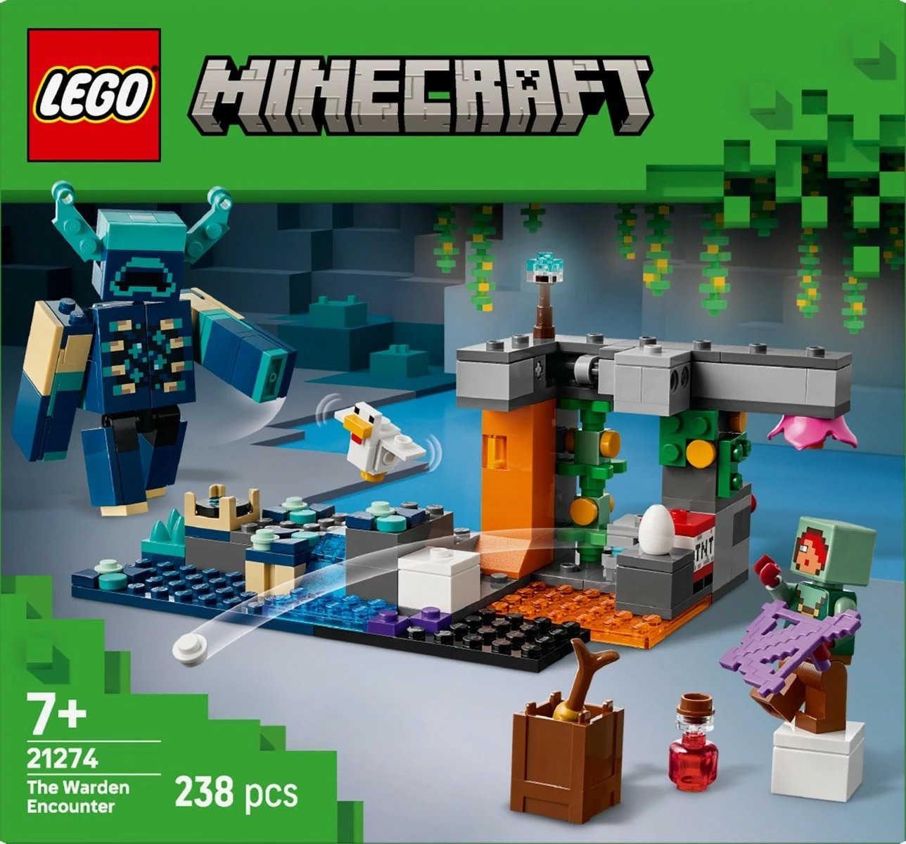 Set LEGO Minecraft 21274 Encounter with the Guard, 238 pjesë