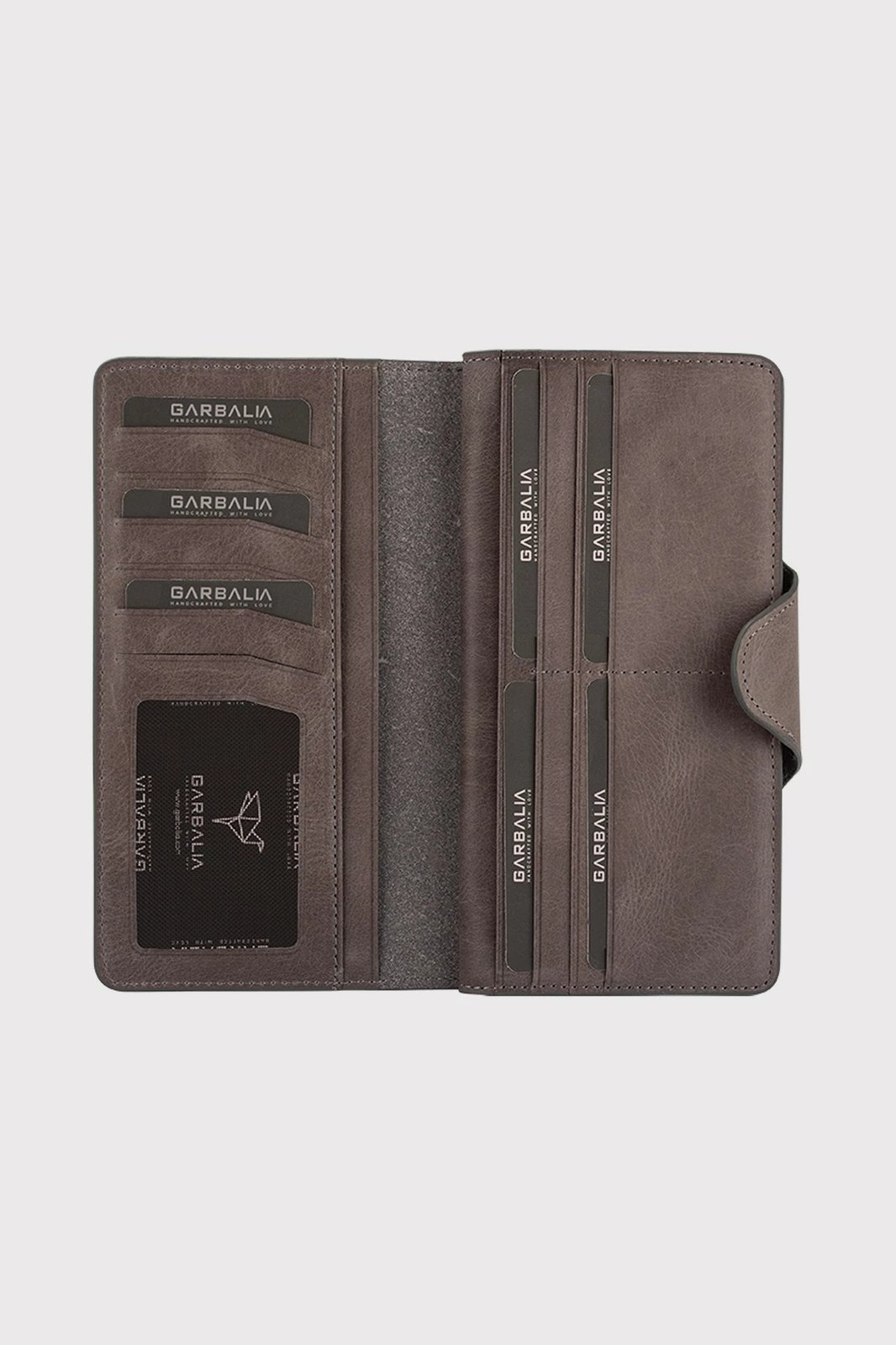 Portofol unisex, lëkurë natyrale, ngjyrë gri, Zoozie Bags, Axel
