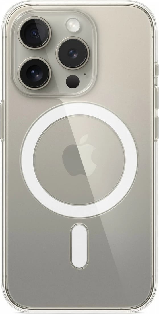 Mbështjellës Apple MagSafe për iPhone 15 Pro, Transparent