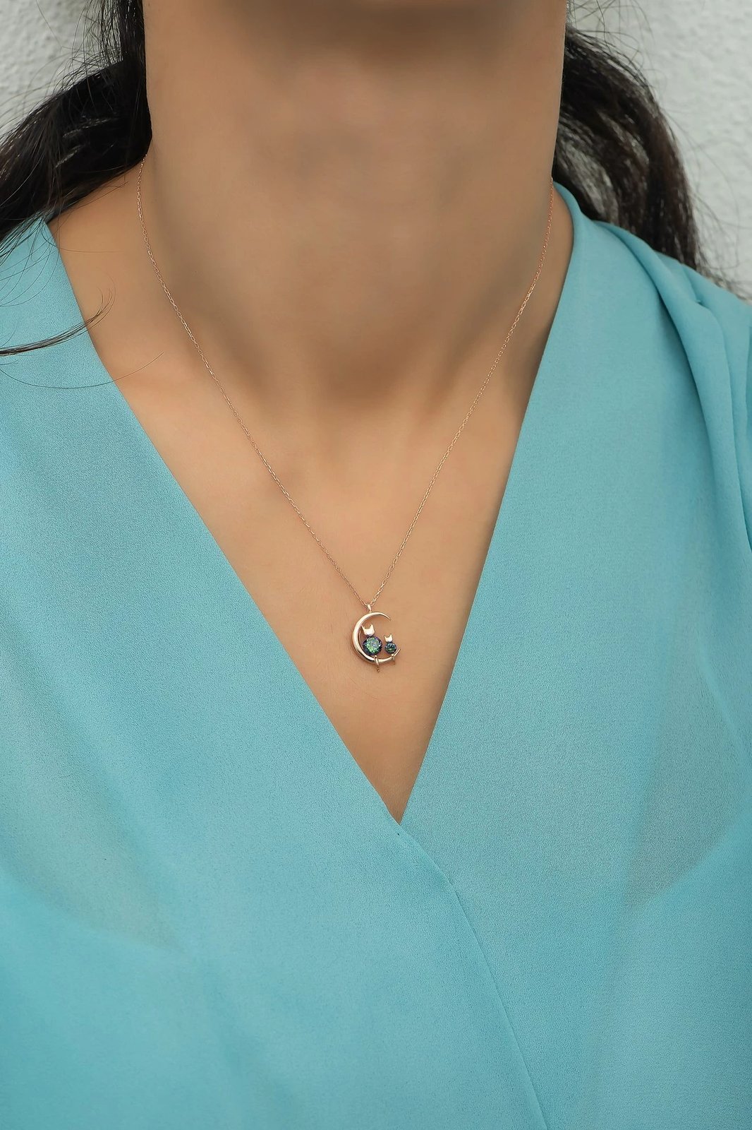 Qafore argjendi Jumeon, ngjyrë rozë e artë, jeshile, vjollcë, NRZ99755