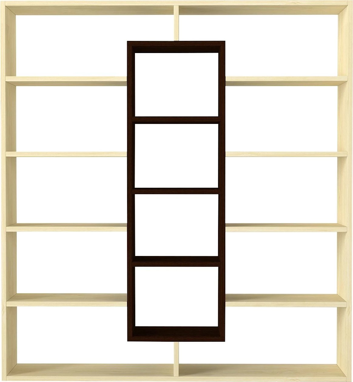 Raft librash Hanah Home, Ample, ngjyrë wenge dhe betull