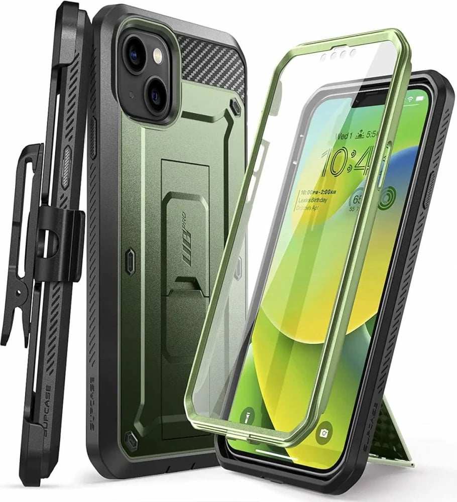 Mbështjellës Supcase Unicorn Beetle Pro për iPhone 14 Plus, i gjelbër