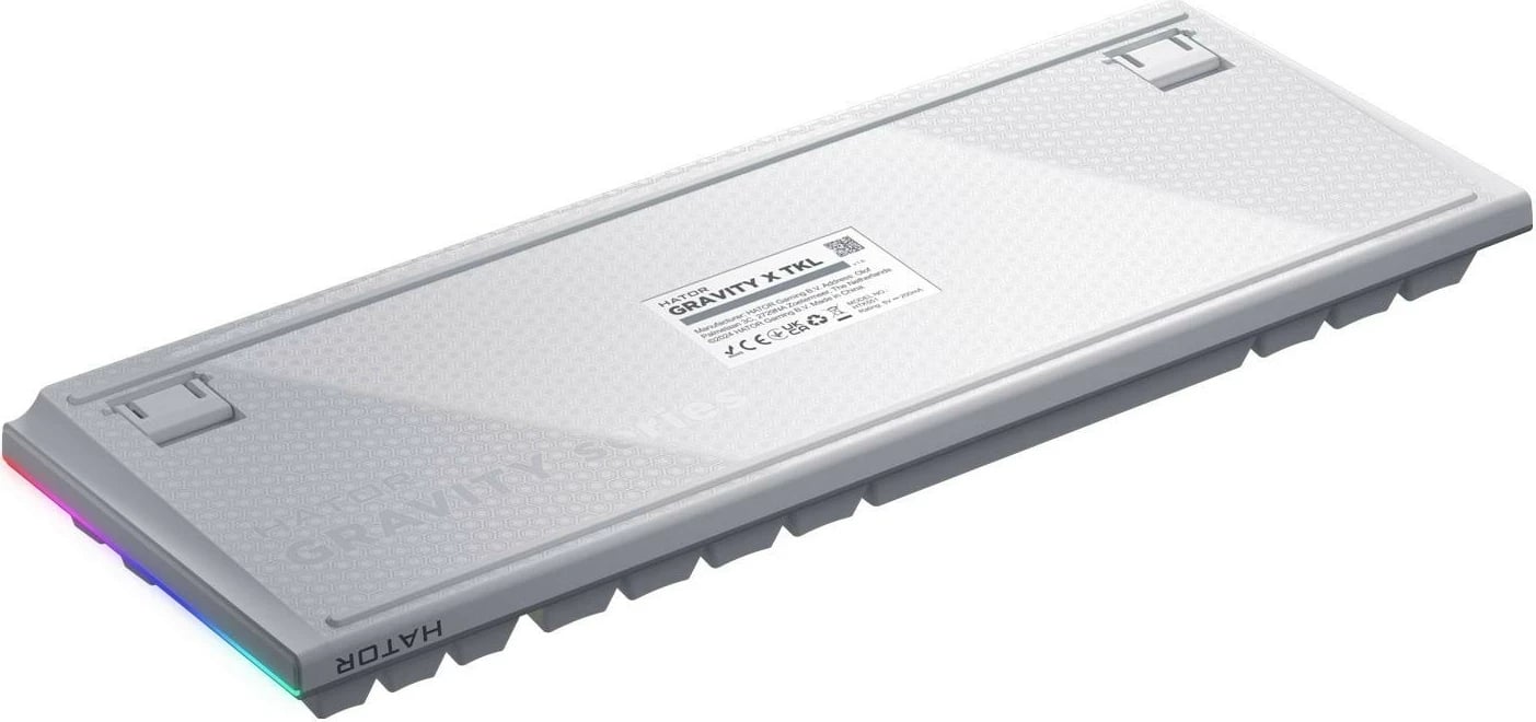 Tastierë mekanike Hator Gravity X TKL, RGB, HATOR Aurum Orange Linear, anglisht, e bardhë