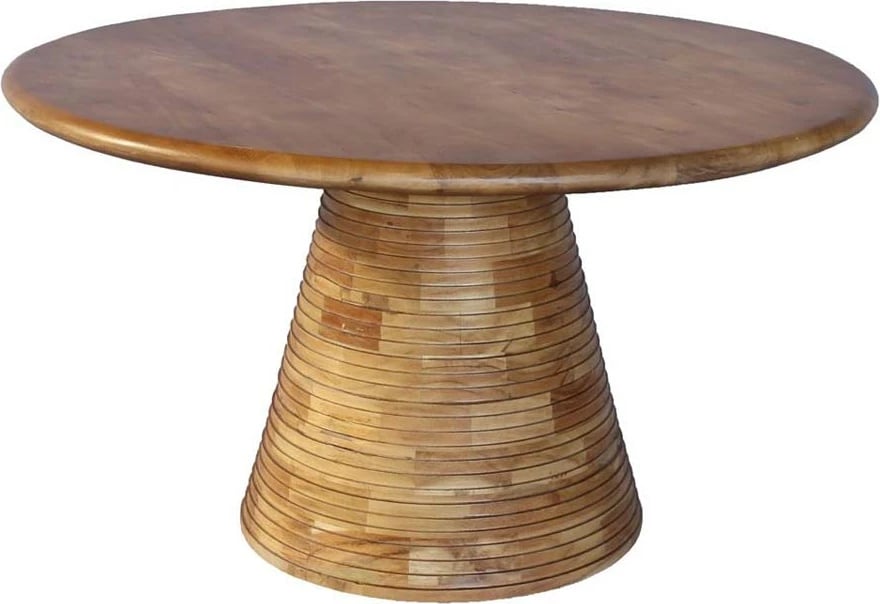 Tavolinë kafeje Savoa, dru akacie, ngjyrë arre, 80x80x45cm