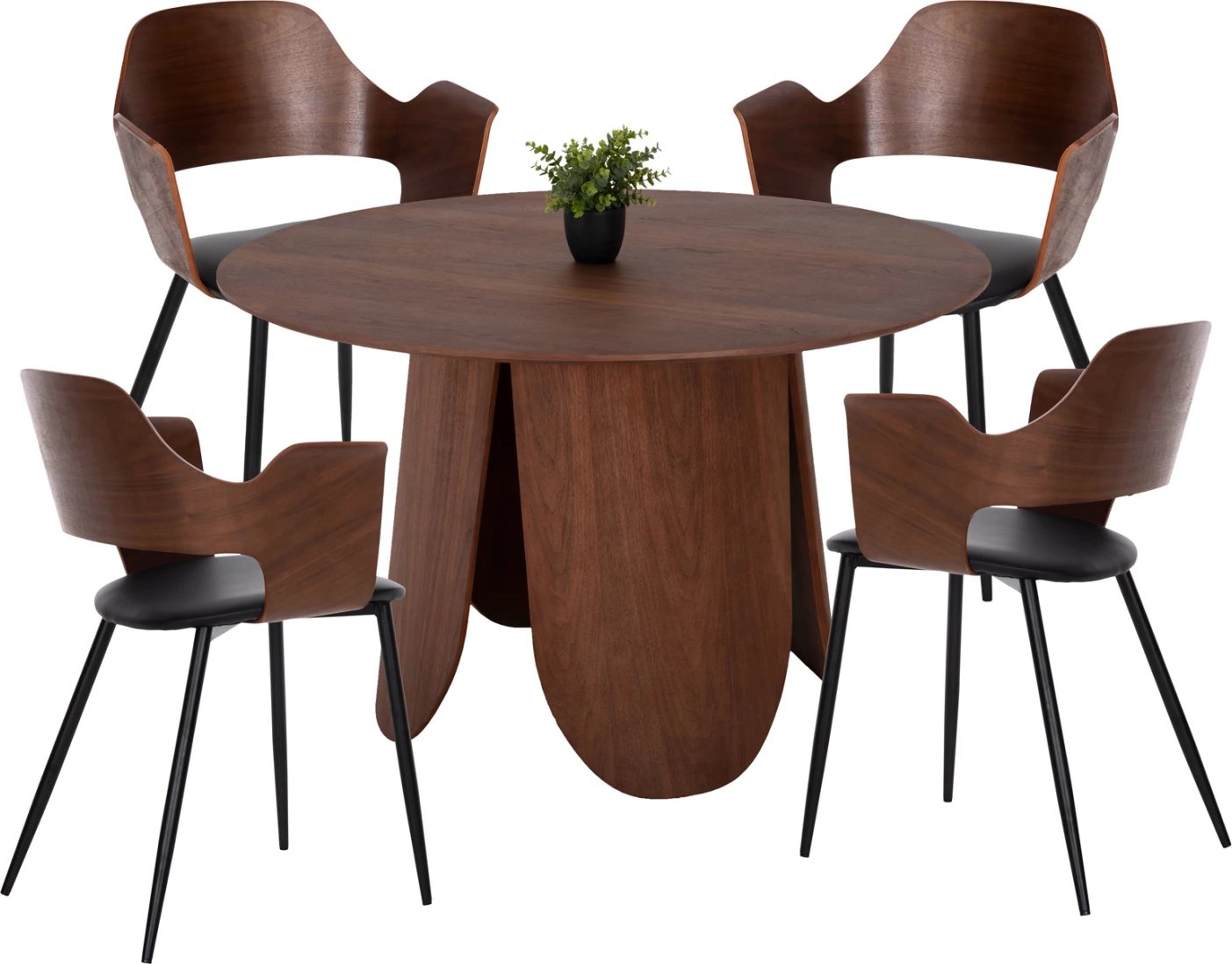 Set për darkë 5 pjesë, tavolinë DENTY dhe 4 karrige VELP