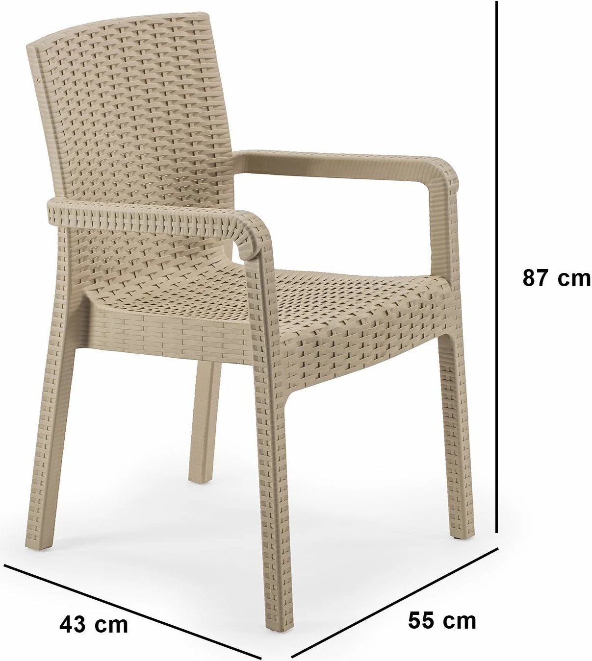 Karrige Skye Decor, ratan, ngjyrë bezhë shkretëtire