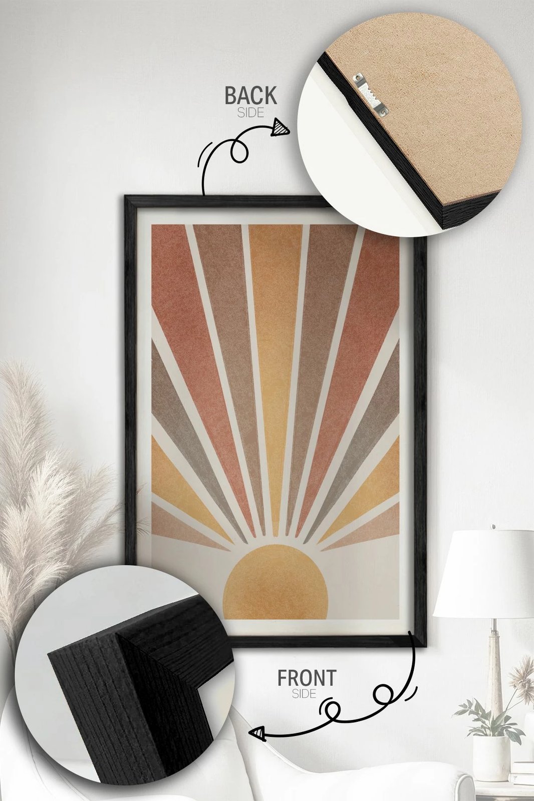 Pikturë dekorative me kornizë (3 copë), Wallity, Ersy3Syhcrv2