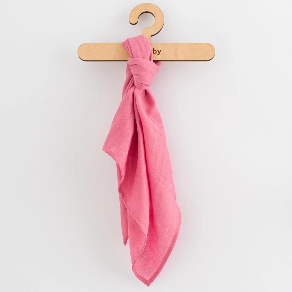 Pelenë muslini bebe, NEW BABY, 60x80 cm, 100% pambuk 110 g/m², set 3 copë, për vajza, ngjyrat sipas fotos