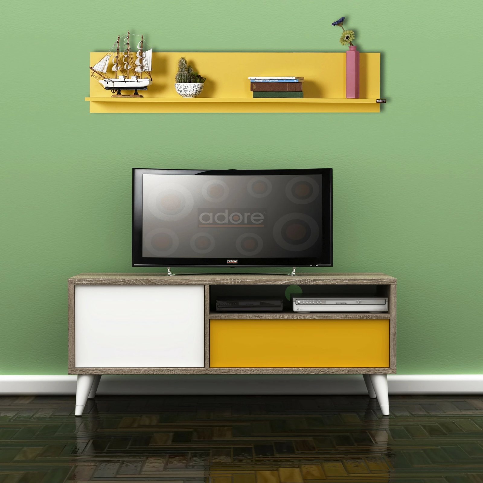 Raf muri Hanah Home, Raf-11-Hh-1, ngjyrë e verdhë