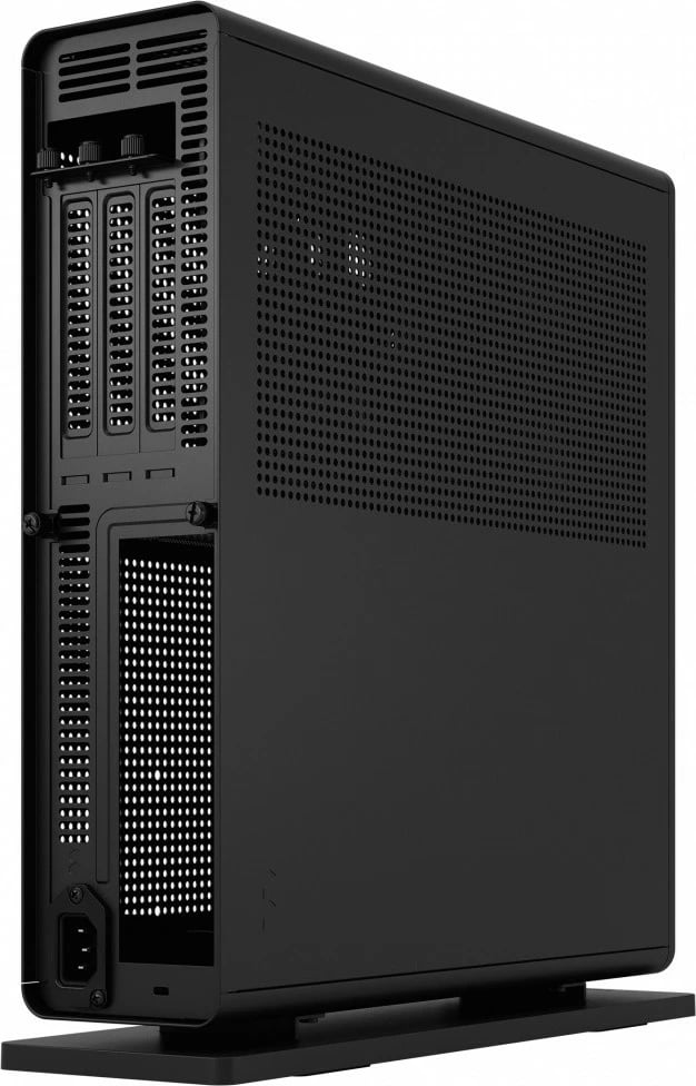 Kasë Fractal Design Ridge Black, Mini ITX, Tower Slim, 4x 2.5" drive, e zezë