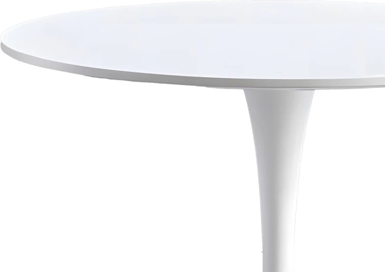 Set tavolinë me karrige Elijah-Ezra, 3 pjesë, ngjyrë e bardhë dhe natyrale, Φ60x74cm