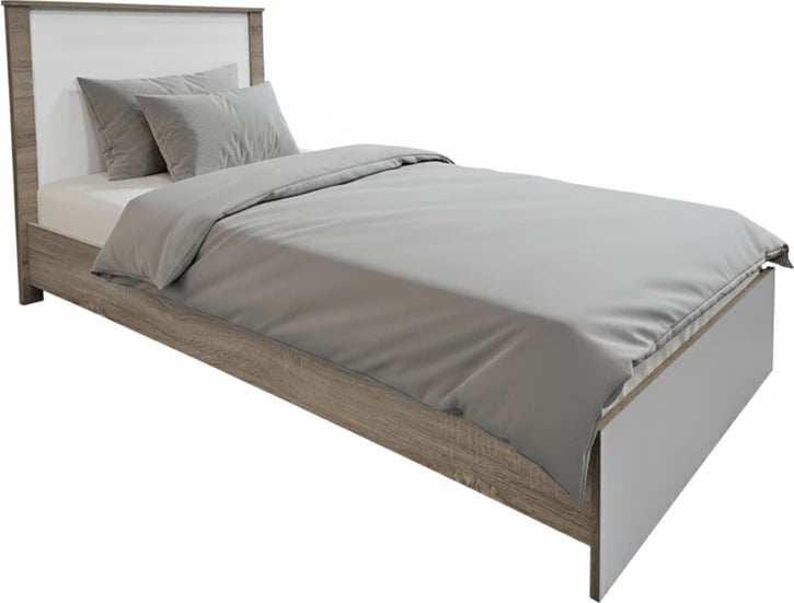 Krevat Athos, ngjyrë sonoma-e bardhë, 90x190cm