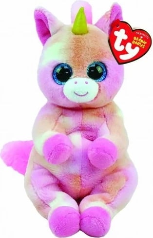 Lodër pelushi TY Unicorn Skylar 15 cm, shumëngjyrëshe