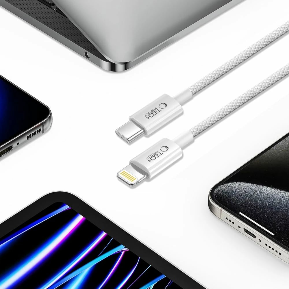 Kabllo karikimi Tech-Protect UltraBoost, USB-C në Lightning, 200 cm, Gri