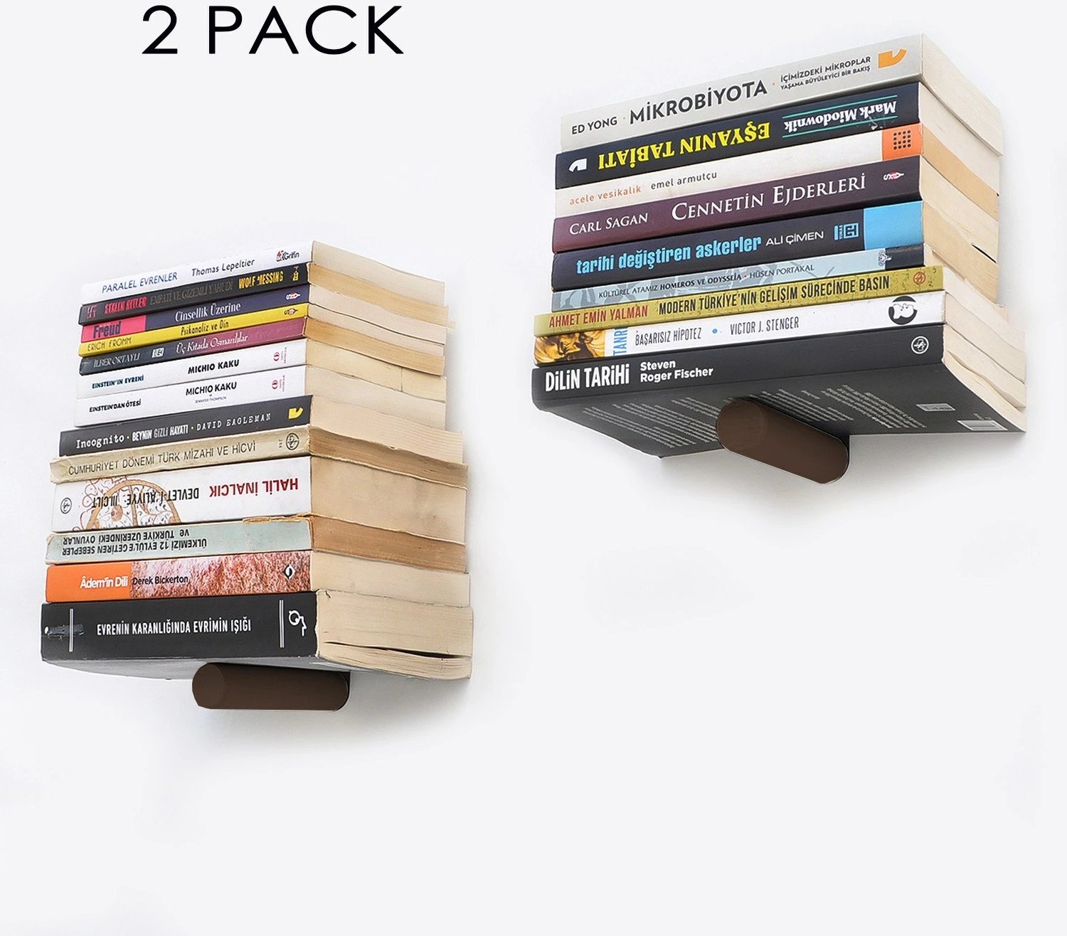 Raft muri Pipe Shelf, ngjyrë kafe dhe e zezë, Hanah Home, Wr042 (2 copë)