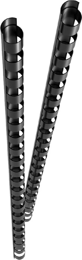 Spirale plastike GENIE 6mm, 50 copë, e zezë