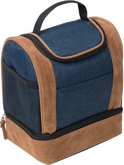 Çantë ushqimi MACMA me izolim, 22x16x26.5 cm, Blu dhe Kafe