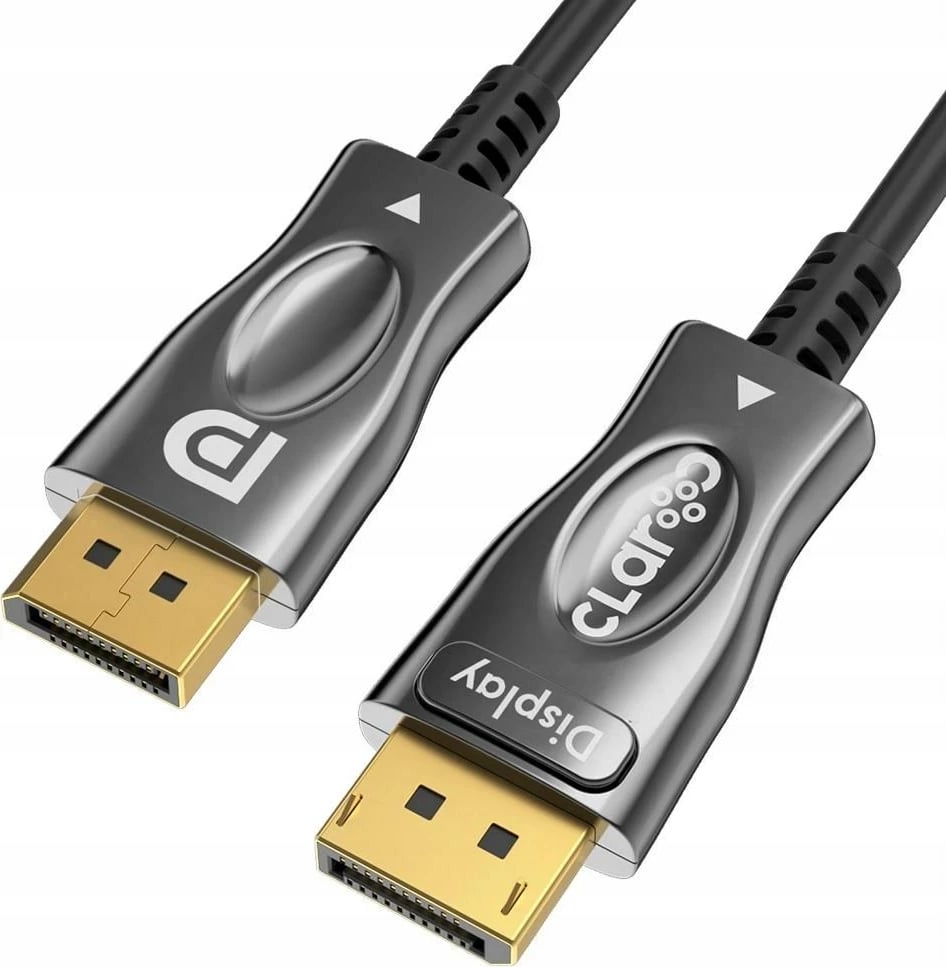 Kabllo DisplayPort CLAROC 1.4 AOC, 8K, 20 m, e zezë