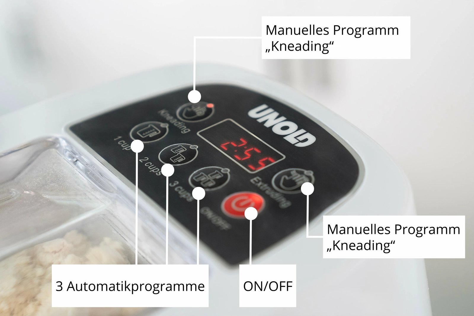 Makine për makarona elektrike UNOLD Nora 68820, ABS, 500g, e bardhë