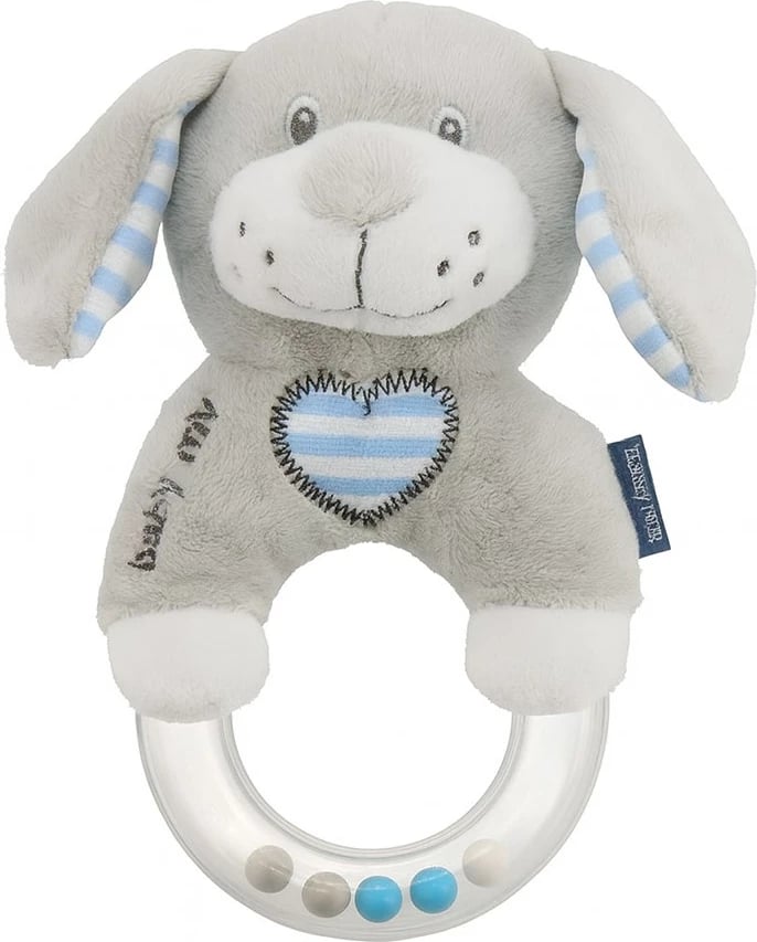 lodër cingërruese pelushi, Baby Mix, qenush, 15 cm, 0m+, blu