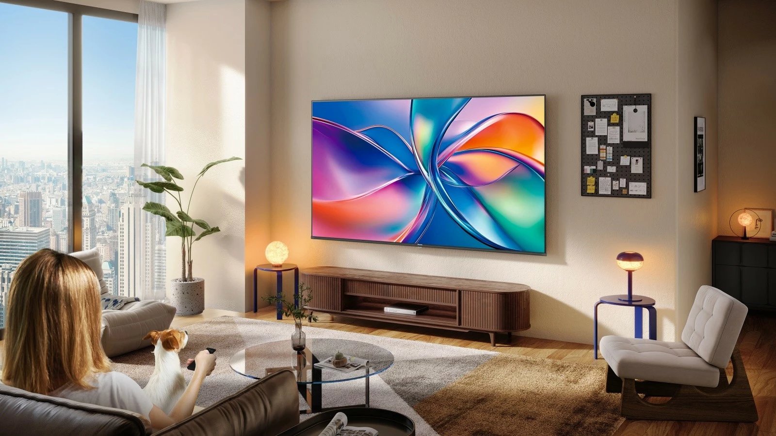 Televizor QLED, Hisense, 43E7Q, 43" 4K UHD 60Hz, Smart TV VIDAA, Dolby Vision/Atmos