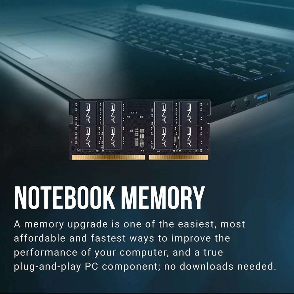 RAM Memorje PNY MN16GSD43200-TB, 16GB, DDR4 SODIMM, 3200 MHz, CL22