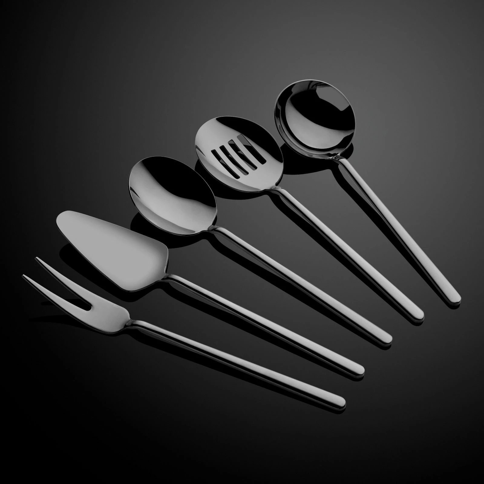 Set shërbimi 5 pjesësh, ngjyrë e zezë, Hermia Concept, Allegra Titanium