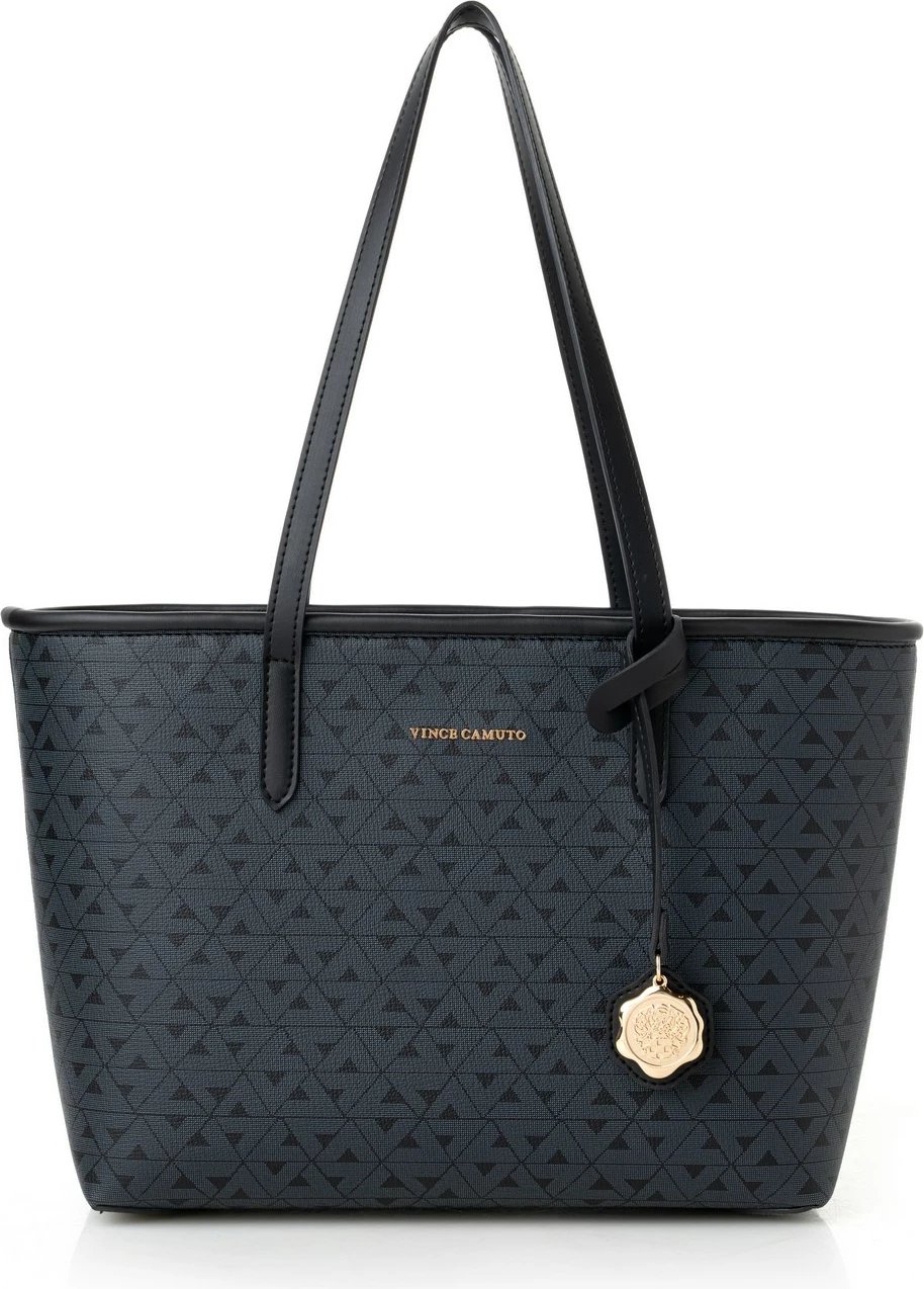 Çantë tote Vince Camuto Taormina, e zezë me monogram