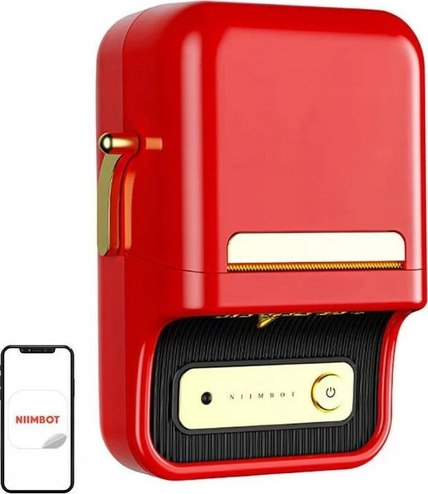 Printer etiketa NiiMbot B21S, portativ, 1200 mAh, i kuq