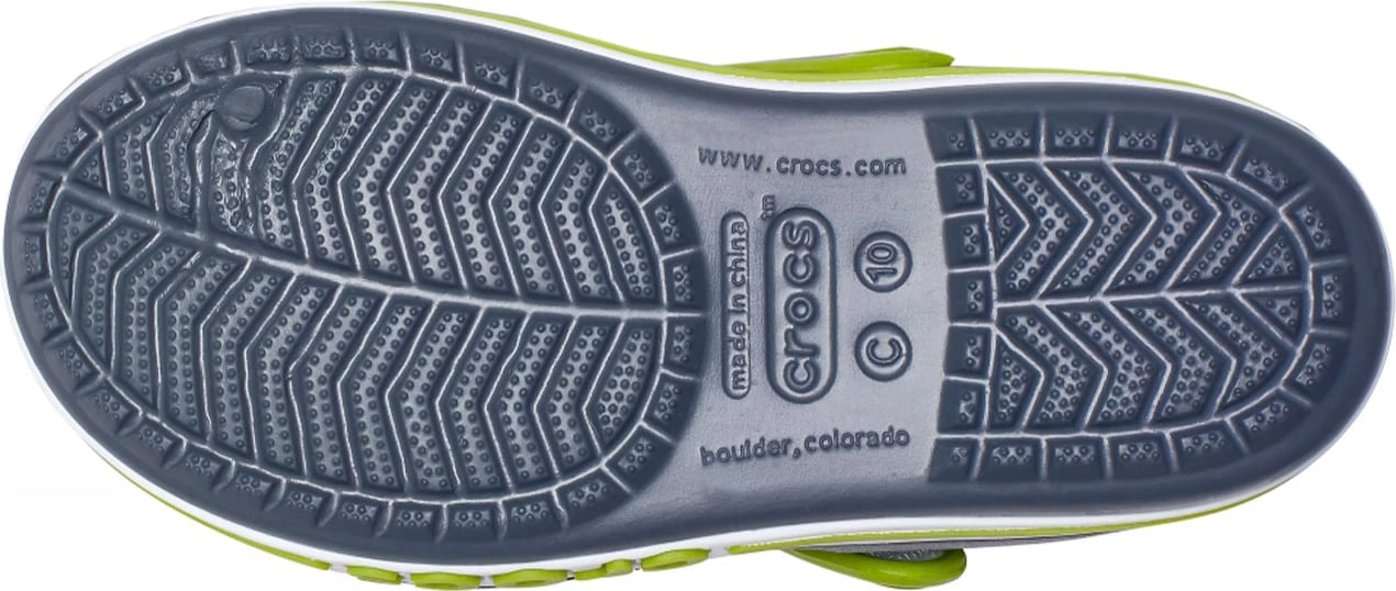 Sandale për fëmijë Crocs, gri-jeshile